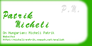 patrik micheli business card